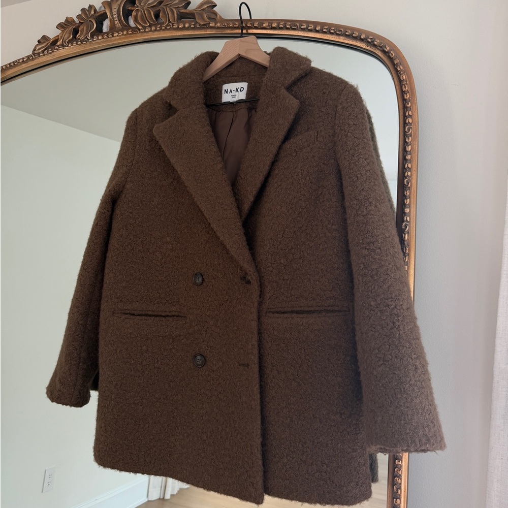 Na-kd  Brown Teddy Coat blazer